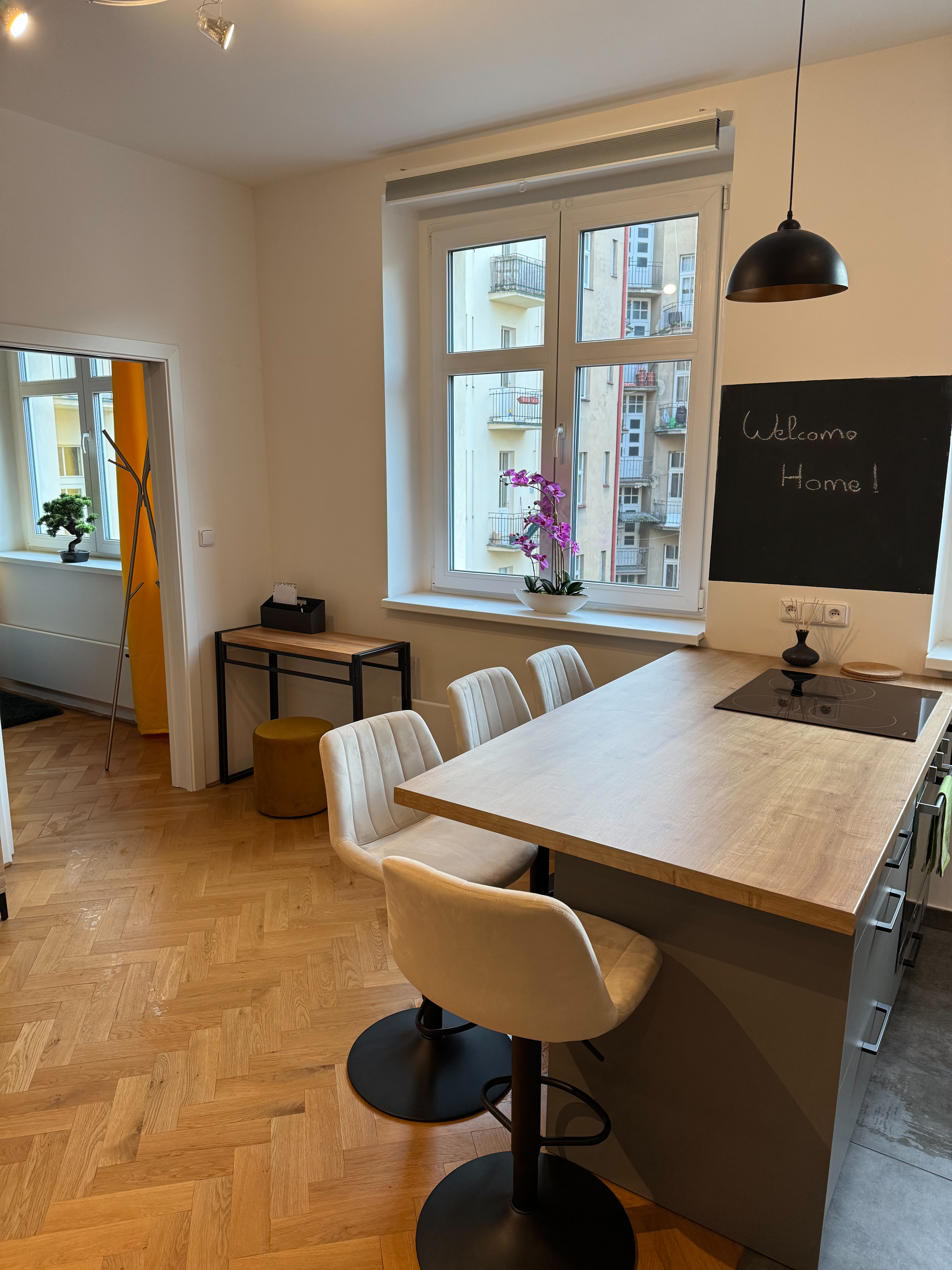 The work area with its natural light and inspiring city views